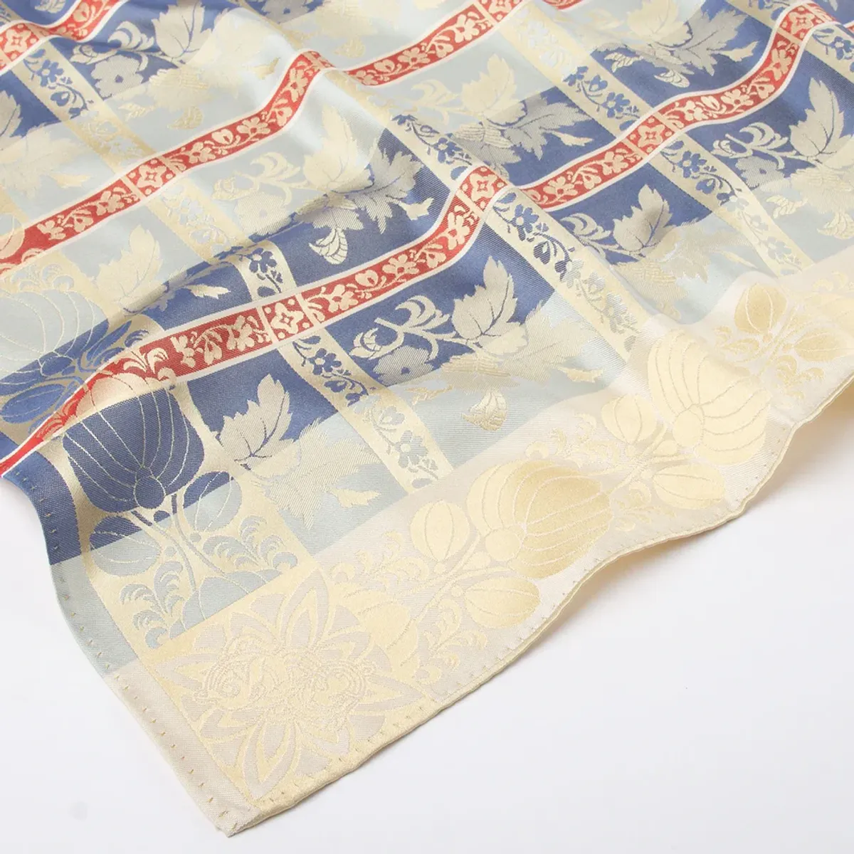 Silkeskjerf - Mimmi, blå/sølv