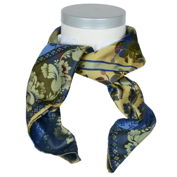 Hovedbilde Silkeskjerf - Gabriella, gul/blå/rosa