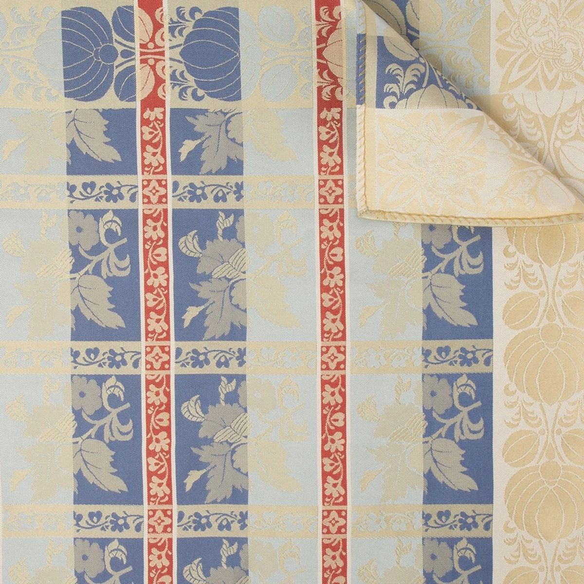 Silkeskjerf - Mimmi, blå/sølv